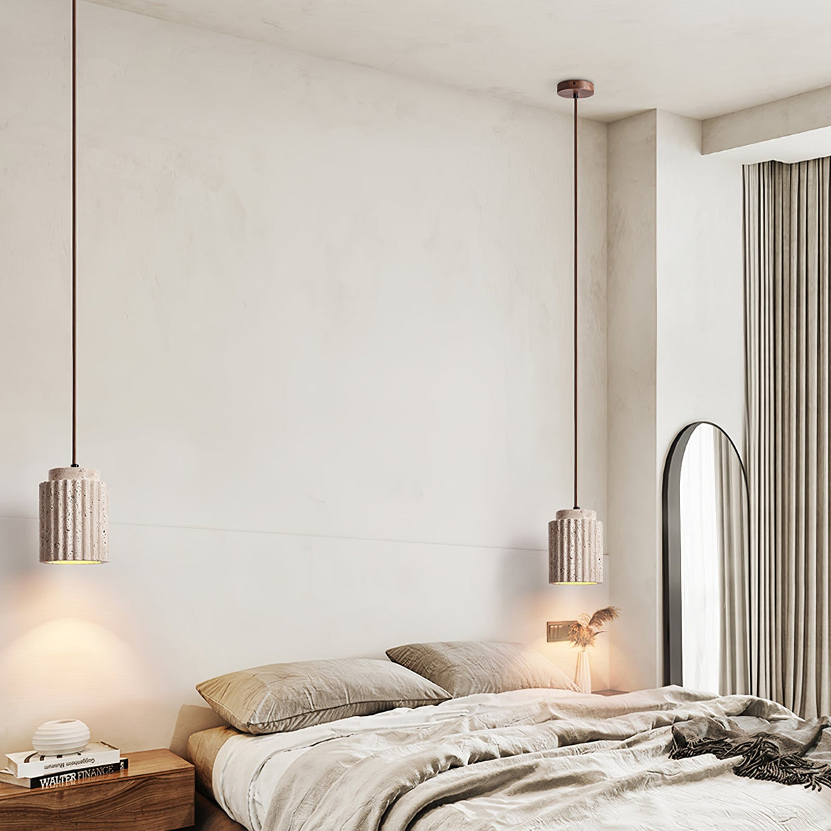 Caelia Travertine Pendant Light