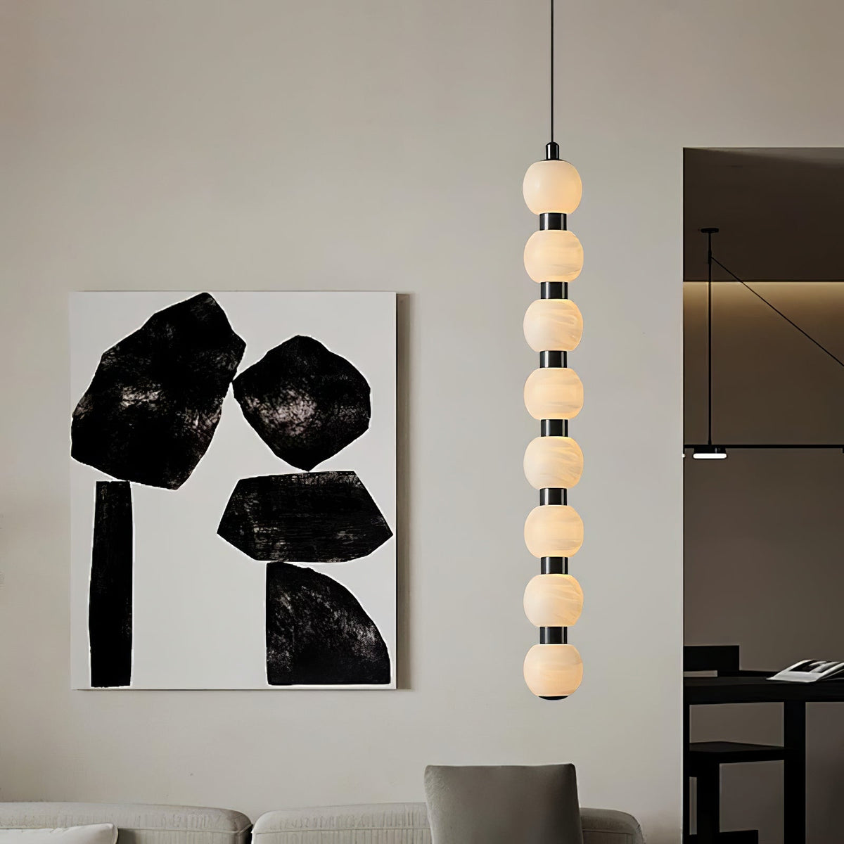 Orbique Alabaster Pendant Lamp
