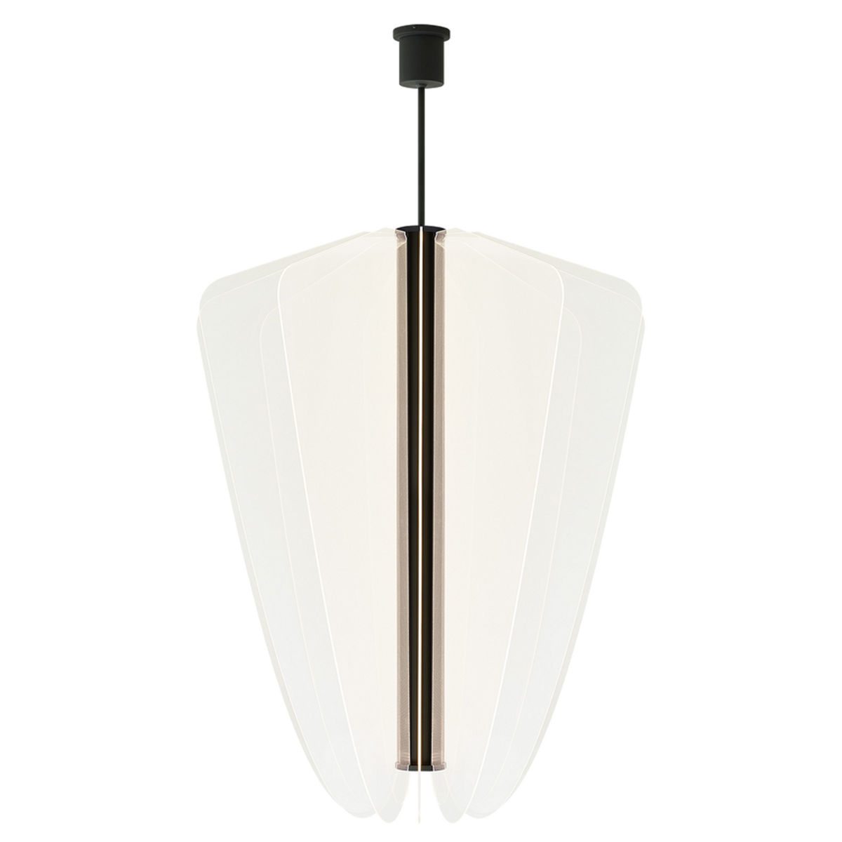 Nyra Chandelier, 1-Light, LED, Nightshade Black, Acrylic, 42.25"W (700NYR42B-LED930 70PDEUL)