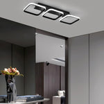 3 Square LED Black Modern Ceiling Lights Hanging Light Chandelier Ceiling Lamp