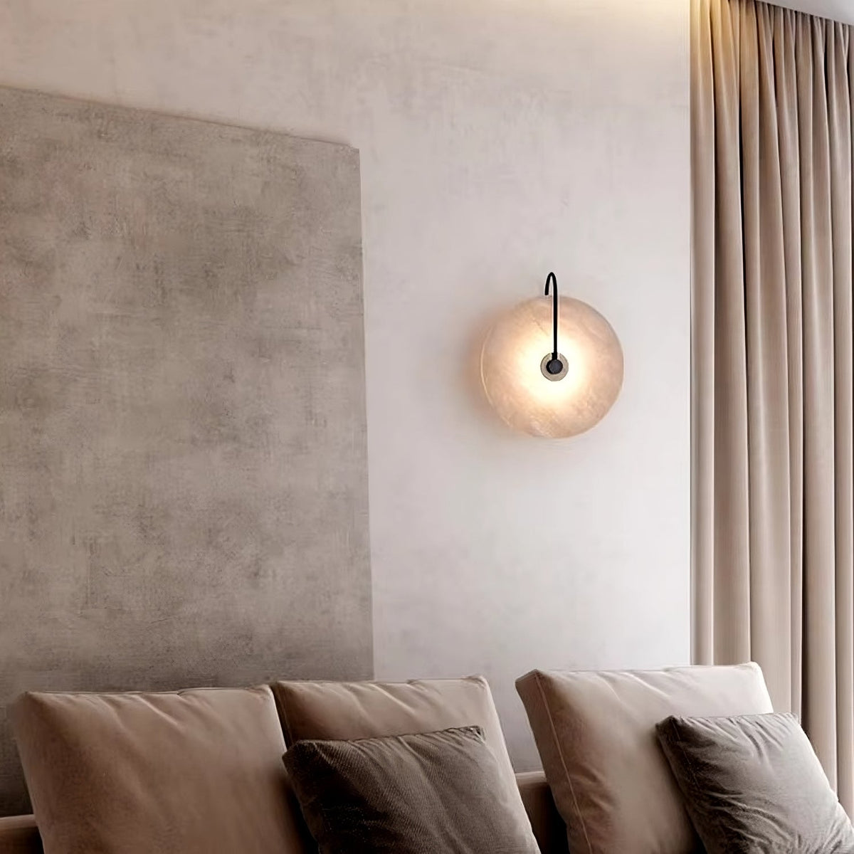 Moonshade Natural Marble Sconce Light