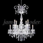James Moder Venetian 32" Wide Silver 12-Light Chandelier