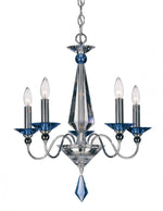 Jasmine Chandelier, 5-Light, Polished Silver, Clear Optic Crystal, 20"W (9675-40CL XUHKC)
