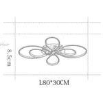 Multiple Curves Flush Mount Ceiling Light Modernist Metal Silica Gel LED Light