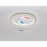 Feet Image Novelty Nordic Metal LED Flush Mount Ceiling Light for Bedroom