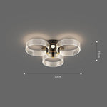 Circles Modernist LED Flush Mount Ceiling Light for Living Room