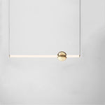 Linear Chandelier Metal Glass Kitchen Dining Room Ceiling Light