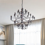 Creative 50-Light Electroplated Candlestick Design Modern Chandeliers