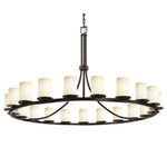 Justice Design Fusion 60"W Matte Black 21-Light Chandelier