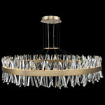 Kalco Glacier 60" Wide Champagne Gold LED Round Crystal Pendant