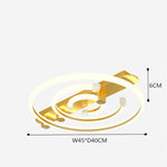 Circular Abstract LED Flush Mount Ceiling Light for Bedroom