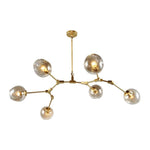Nordic Contemporary Sputnik Chandelier for Living Room Blown Glass Chandeliers 6 Bulbs