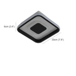Dual Square LED Black Modern Ceiling Lights Flush Mount Lighting