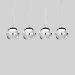 Spherical Acrylic Metal LED Modern Pendant Lights Kitchen Island Lighting