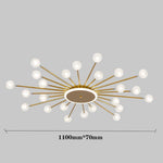 24 Lights LED Glass Metal Nordic Hanging Ceiling Lights Pendant Lights