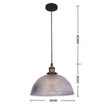 Electroplated Metal Glass Bowl-shaped LED Vintage Pendant Lighting