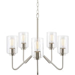 5-light Candelabra Design Electroplated Glass Modern Chandeliers