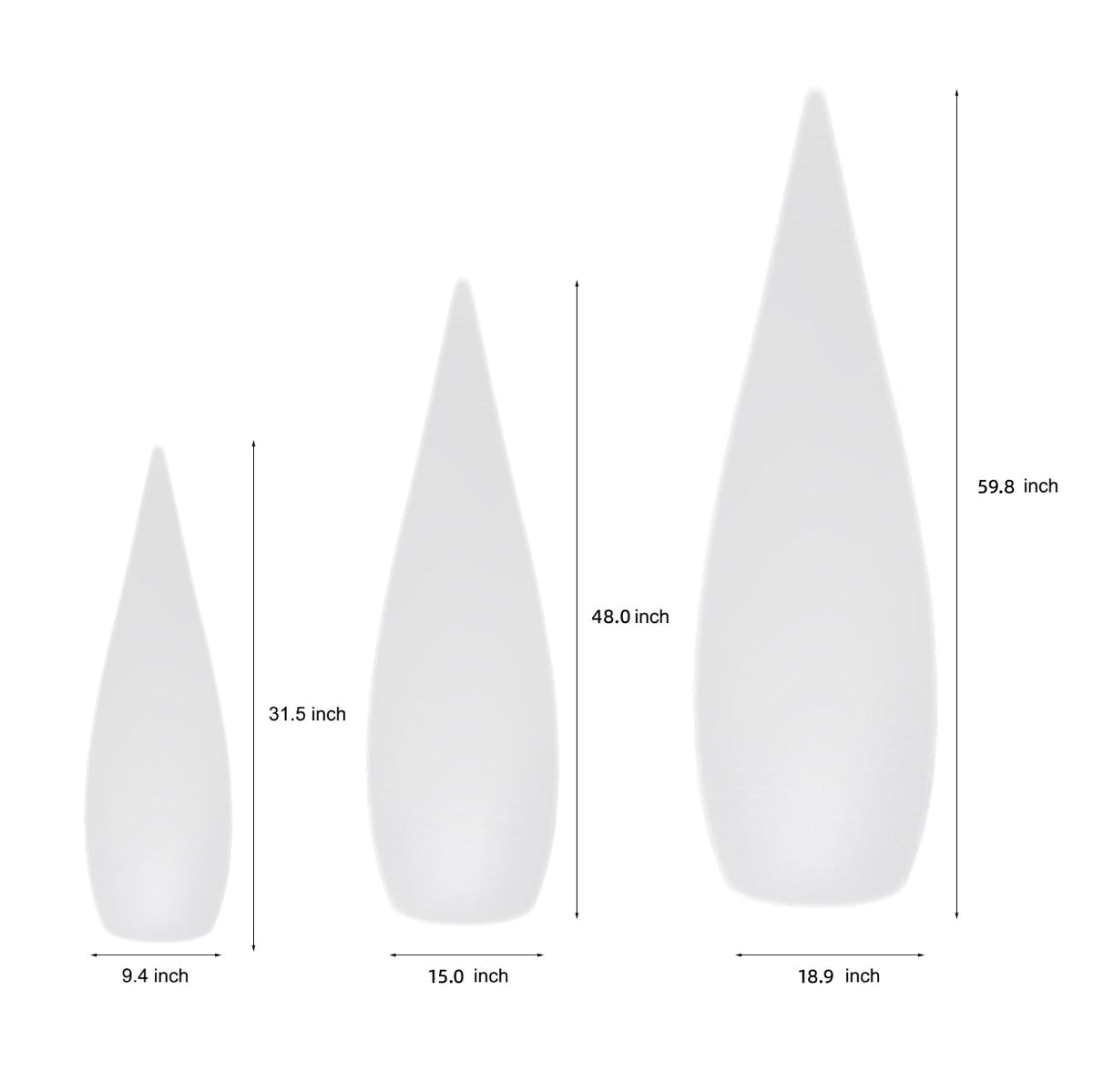 Water Drop LED Waterproof Rechargeable Solar Powered Modern Floor Lamps