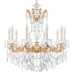 La Scala 29.5"H x 28"W 10-Light Crystal Chandelier in Parchment G