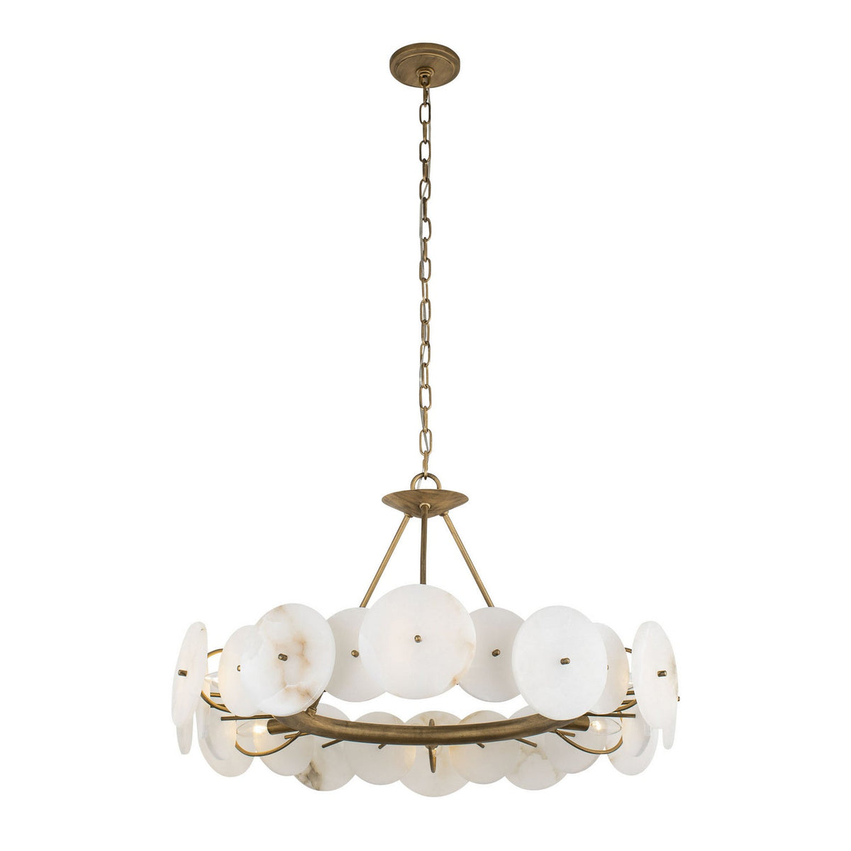 Cosmos Six Light Chandelier Havana Gold