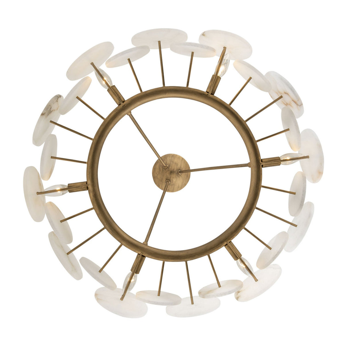 Cosmos Six Light Chandelier Havana Gold