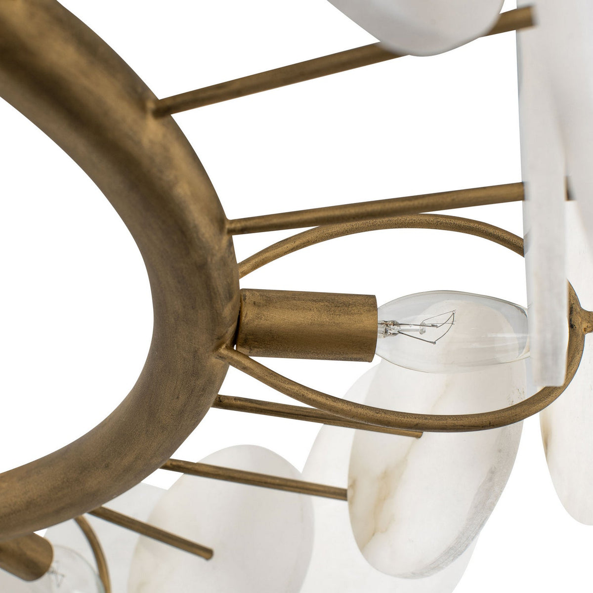 Cosmos Six Light Chandelier Havana Gold