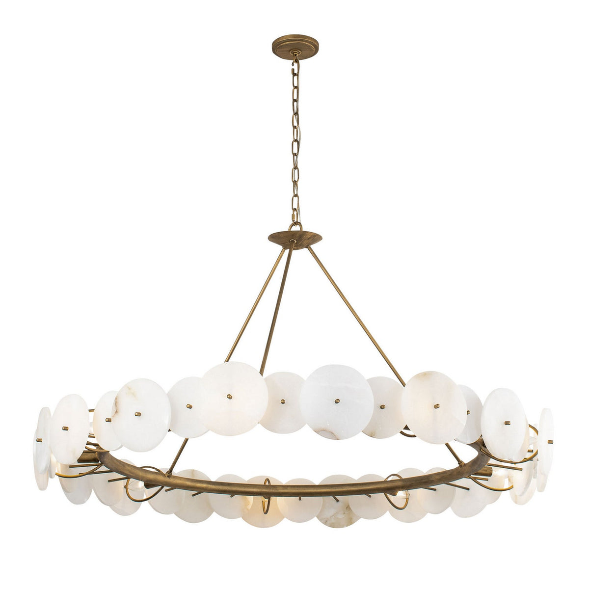 Cosmos Nine Light Chandelier Havana Gold