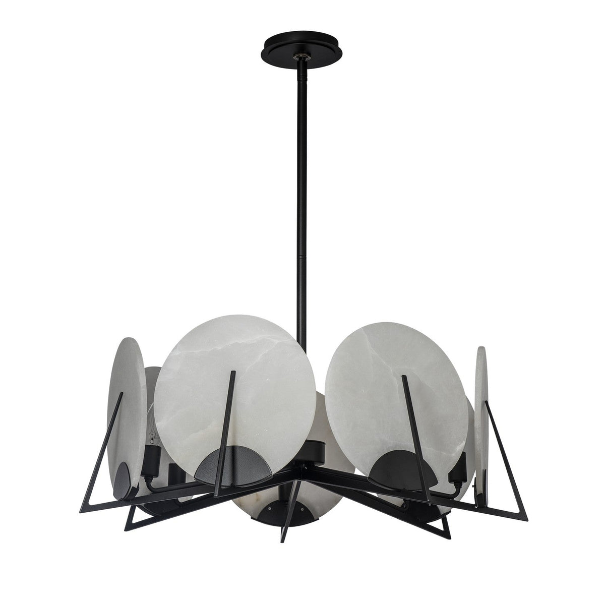 Callisto Seven Light Pendant Black