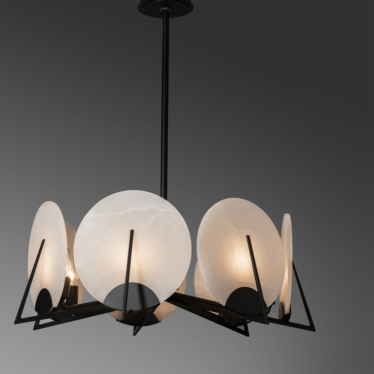 Callisto Seven Light Pendant Black