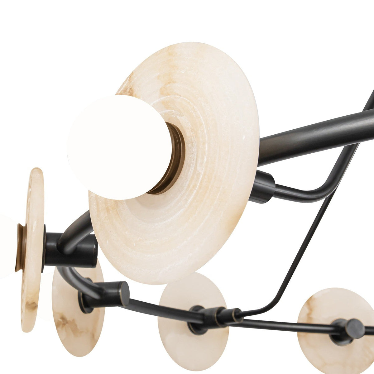 Dahlia LED Chandelier Urban Bronze/Alabaster