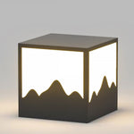 Landscape Silhouette Solar Outdoor Waterproof LED Post Light for Garden Fence