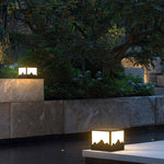 Landscape Silhouette Solar Outdoor Waterproof LED Post Light for Garden Fence