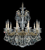 La Scala Chandelier, 10-Light, Heirloom Gold, Clear Heritage Crystal, 28"W (5074-22 1T4RD)