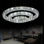 Luxury Crystal LED Chandelier 3-Tier Geometric or Stacked LED Pendant light