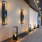 Mountain Scenery LED up Down Lighting Waterproof Solar Wall Lamp Porch Lights