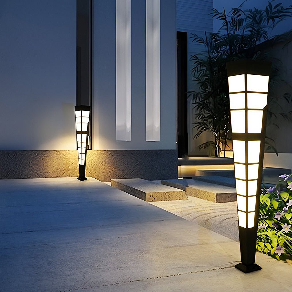 LED Outdoor Post Lights Garden Lights Outside Lights Geometric ShapedPatio Lights