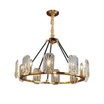 Wagon Wheel Chandeliers - 8 or 10 Lights, Gold Finish