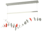 Lily LED Pendant - Sterling - Satin Red