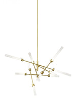 Linger Abstract Chandelier, 12-Light, LED, Natural Brass, Glass, 40.75"W (700LNG12ANB-LED930 70P9E4U)