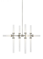 Linger Chandelier, 12-Light, LED, Nickel, Polished Nickel, 38.4"W (700LNG12N-LED930 70P9E4X)