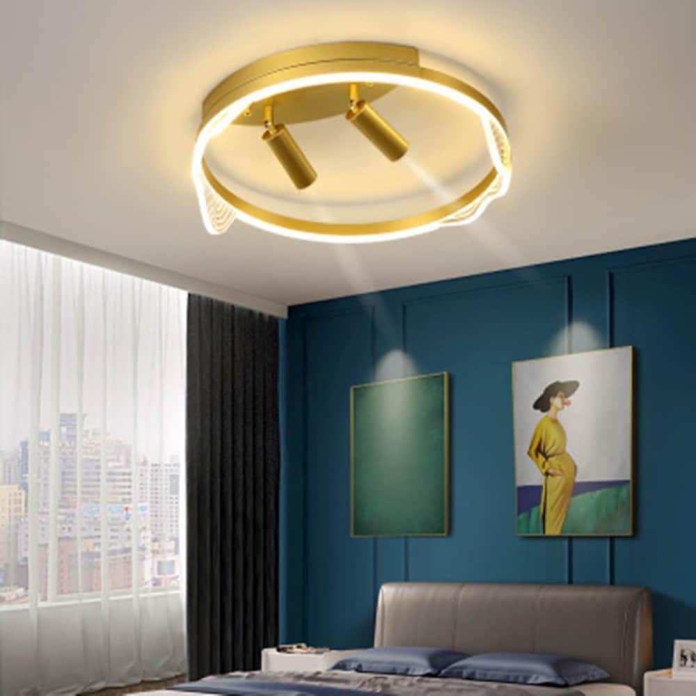 Modern Black Flush Mount Light LED Ceiling Light Circle Spotlights