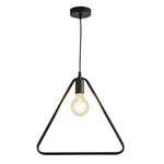 Metal Black and Gold Pendant Light Rounded Square Pendant Lighting
