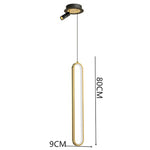 Rounded Rectangular LED Modern Pendant Light Hanging Lamp Island Lights