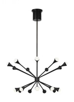 Lody Chandelier, 18-Light, 2-Tier, LED, Matte Black, Acrylic, 32"W (700LDY18B-LED930 70P9E58)