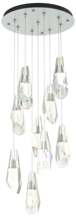 Luma 9-Light Large Crystal Round Pendant - Platinum - Crystal