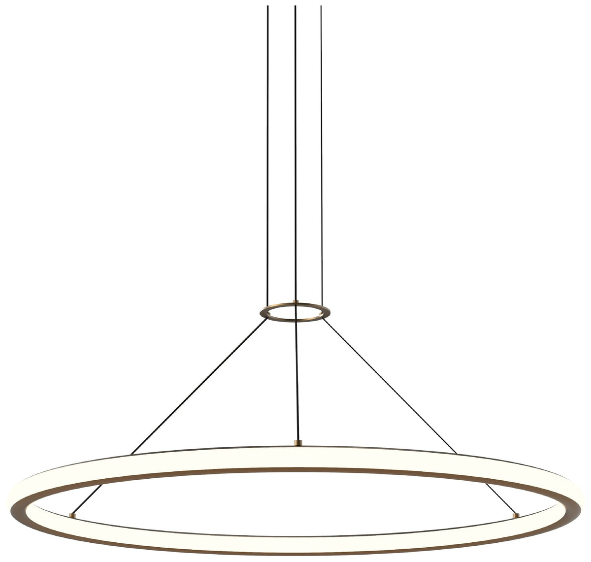 Luna 36" Round LED Pendant w/ 20' Cord (3500K) Painted Brass