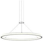 Luna 36" Round LED Pendant w/ 20' Cord (3500K) - Satin Aluminum