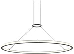 Luna 48" Round LED Pendant w/ 20' Cord (3500K) - Satin Black