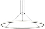 Luna 60" Round LED Pendant w/ 20' Cord (3500K) - Satin Black