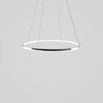 LED Circular Sturdy Modernistic Brushed Nickel Pendant Light With Remote Controller